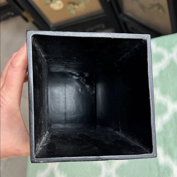 Vietnam mother of pearl overlay bamboo vase National Geographic - Picture 7 of 11